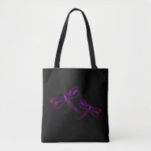 Bolsa Tote Libélula - Brilho Magenta