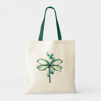 Bolsa Tote Libélula Geométrica de Cristal Arte de Inseto em A