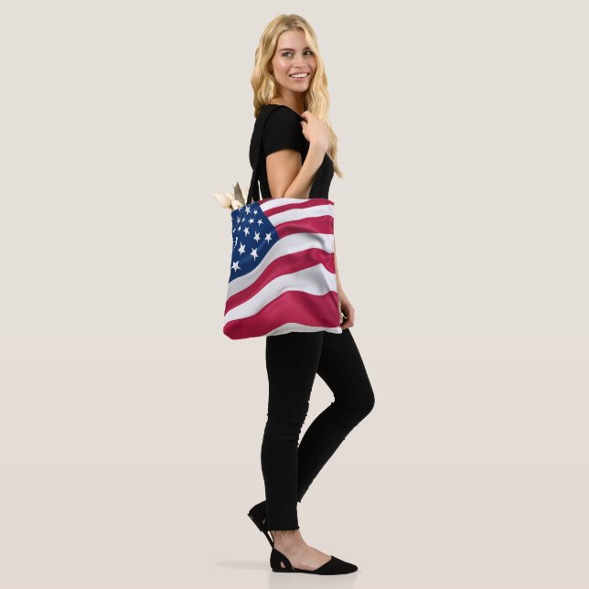 Bolsa Tote Liberdade de Bandeira Americana (No(a) Modelo)