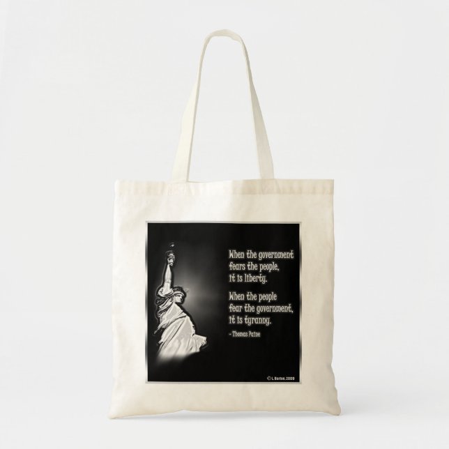Bolsa Tote Liberdade e tirania (Frente)