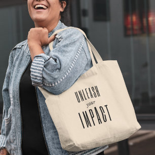 Bolsa Tote Libere seu impacto com o estilo motivacional