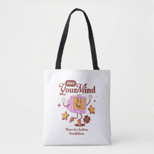 Bolsa Tote Liberte seu mascote retrô da mente