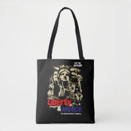 Bolsa Tote Liberty & Justice. Statue of Liberty, USA 