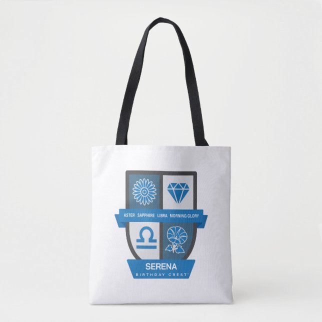Bolsa Tote Libra Birthday Crest™ for September 23-30 (Frente)