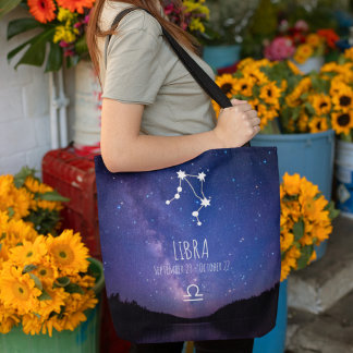 Bolsa Tote Libra | Constelação Zodiac Personalizada
