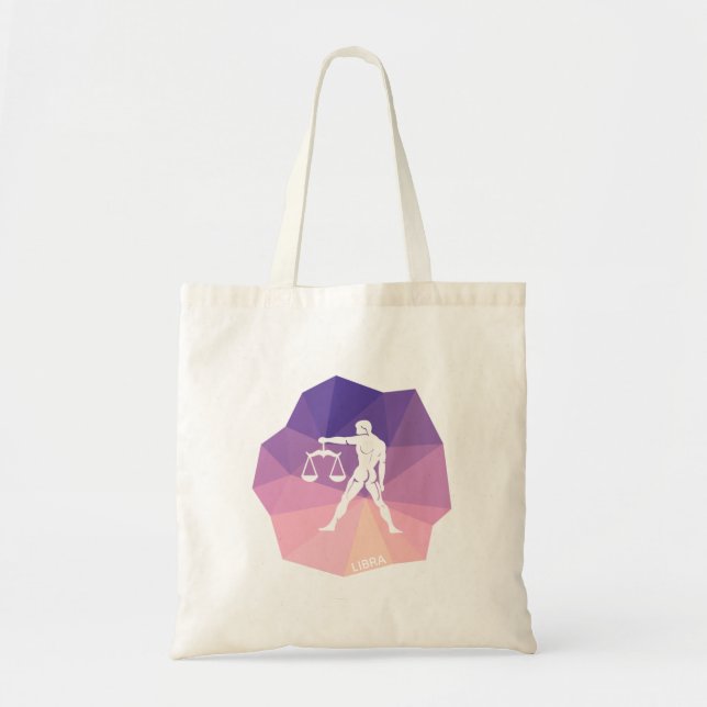 Bolsa Tote Libra zodiac: design 3d moderno (Frente)