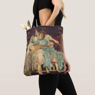 Bolsa Tote Lição de Música por Lord Frederic Leighton