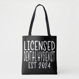 Bolsa Tote Licensed Dental Hygienist Graduation Est 2024