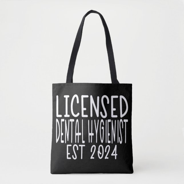 Bolsa Tote Licensed Dental Hygienist Graduation Est 2024 (Frente)