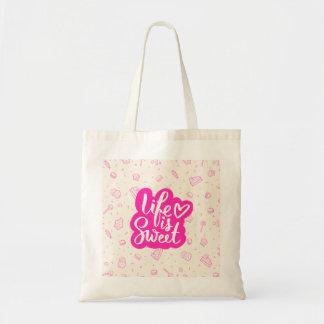 Bolsa Tote Life Is Sweet Tote Bag 
