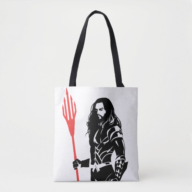 Bolsa Tote Liga da Justiça | Aquaman Pose Noir Pop Art (Frente)