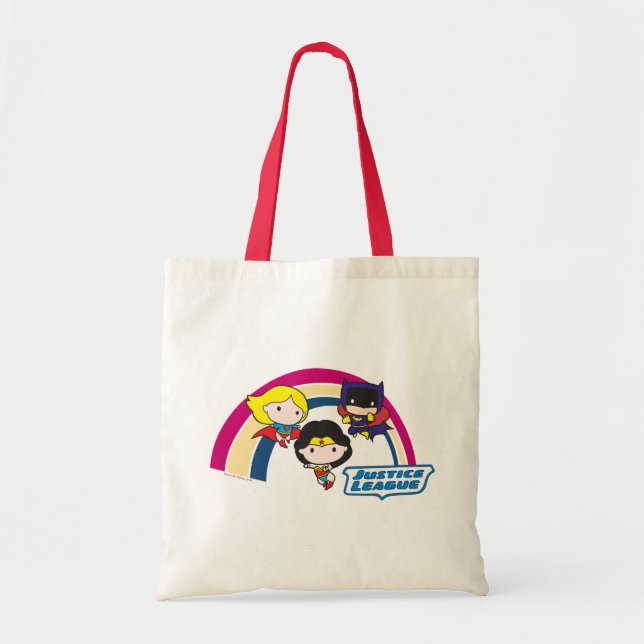 Bolsa Tote Liga da Justiça Chibi - Arco-Íris (Frente)