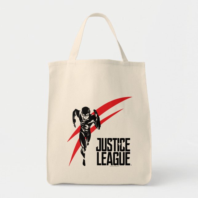 Bolsa Tote Liga da Justiça | Flash executando o Noir Pop Art (Frente)