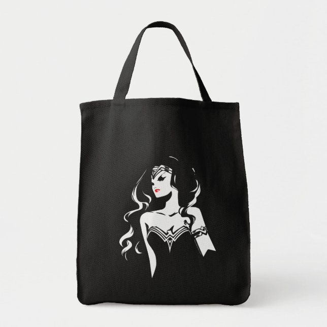 Bolsa Tote Liga da Justiça | Mulher Maravilha Noir Pop Art (Frente)