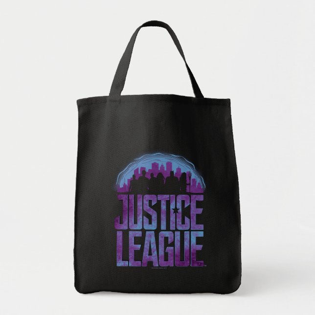Bolsa Tote Liga da Justiça | Silhouette da Liga da Justiça (Frente)