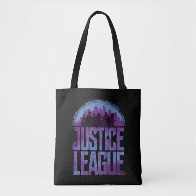 Bolsa Tote Liga da Justiça | Silhouette da Liga da Justiça (Frente)