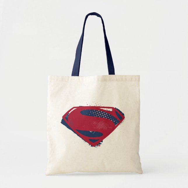 Bolsa Tote Liga da Justiça | Símbolo Superman Pincel e Meio-T (Frente)