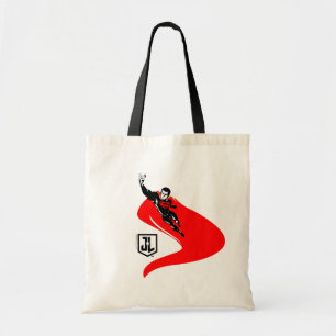 Bolsa Tote Liga da Justiça Superman Flying Noir Pop Art