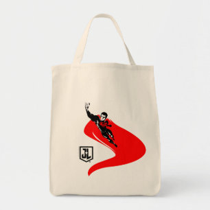 Bolsa Tote Liga da Justiça  Superman Flying Noir Pop Art