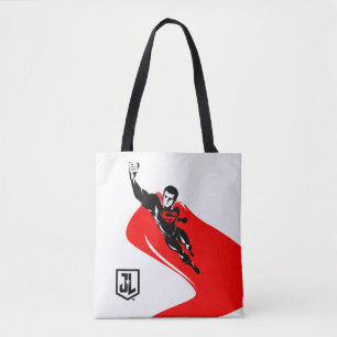 Bolsa Tote Liga da Justiça Superman Flying Noir Pop Art