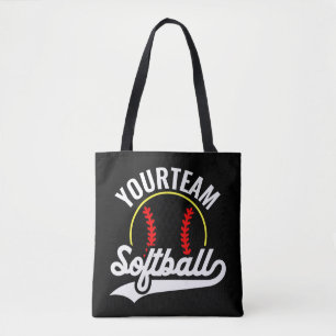 Bolsa Tote Liga Personalizada do ADD do Jogador do Softball T