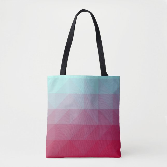 Bolsa Tote Light BLUE abstract mosaic pattern. Colorful abstr (Frente)