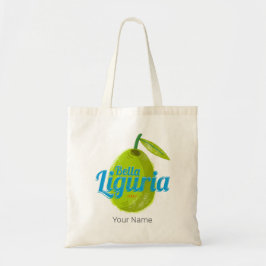 Bolsa Tote Liguria Retro Olive Italy Vintage Holiday Souvenir