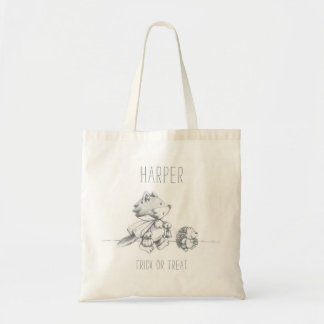 Bolsa Tote Lil Wolf Halloween Trick ou Treine Tote Bag