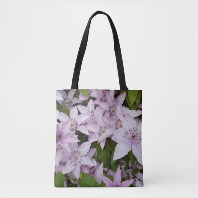 Bolsa Tote lilac, clematis, linda, flor, flor lilac, (Frente)