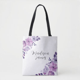 Bolsa Tote Lilac Floral Personalizável
