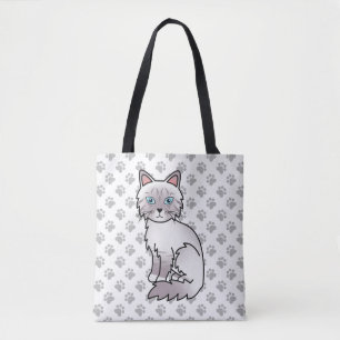 Bolsa Tote Lilac Point Tabby Birman / Ragdoll Gato Fofo & Pat