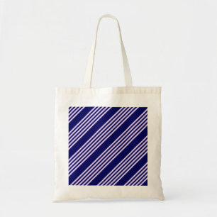 Bolsa Tote Lilac purple and navy blue five stripes pattern