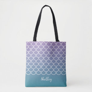 Bolsa Tote Lilac Teal Gradient Sereia Fishscale