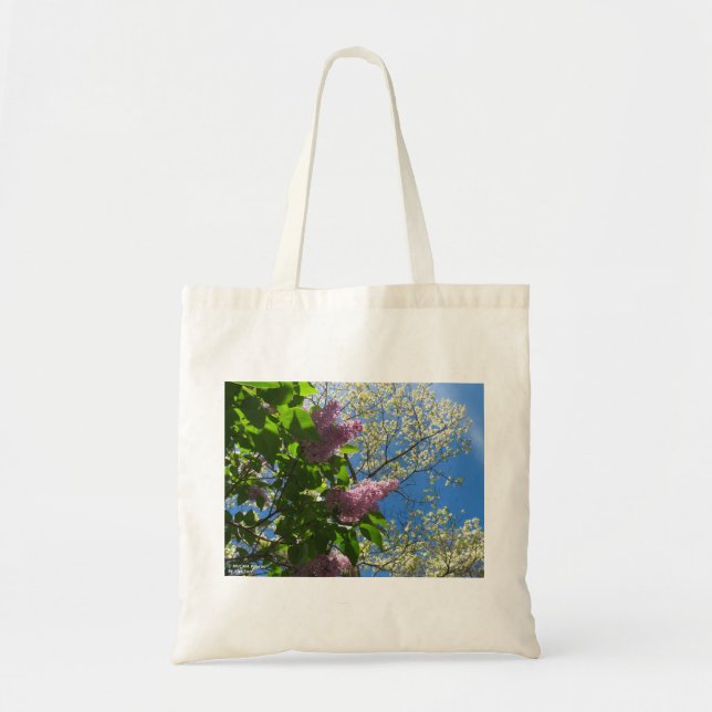 Bolsa Tote Lilacs e Cherry Blossoms - Martha's Vineyard (Frente)