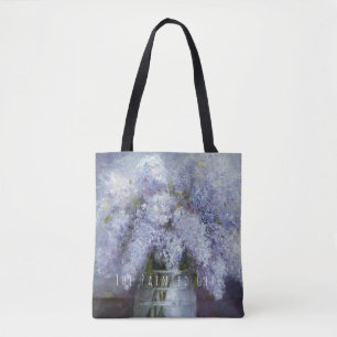 Bolsa Tote "Lilacs sacola do jardim da lavanda no frasco de