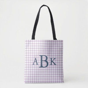 Bolsa Tote Lilás Ginga de Monograma Roxa