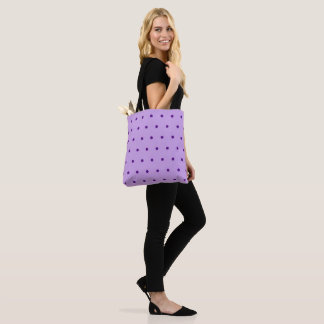 Bolsa Tote Lilás Roxo Lavanda Delicioso de Bolinhas Lilás 