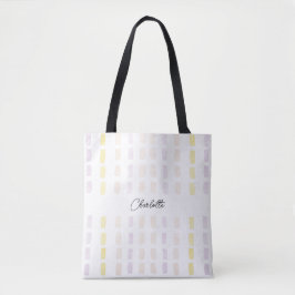 Bolsa Tote Lilás Urbano Geométrico Aquarela Monogramado