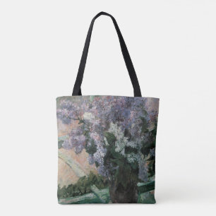 Bolsa Tote Lilases em uma janela por Mary Cassatt, Vintage Ar