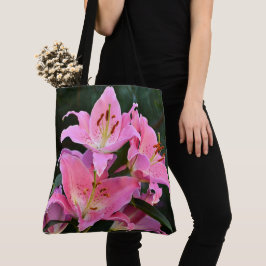 Bolsa Tote Lilases Orientais Rosa Floral