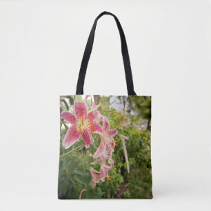Bolsa Tote Lillies cor-de-rosa