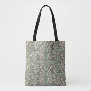 Bolsa Tote Lillies Dream Art Nouveau meia gota