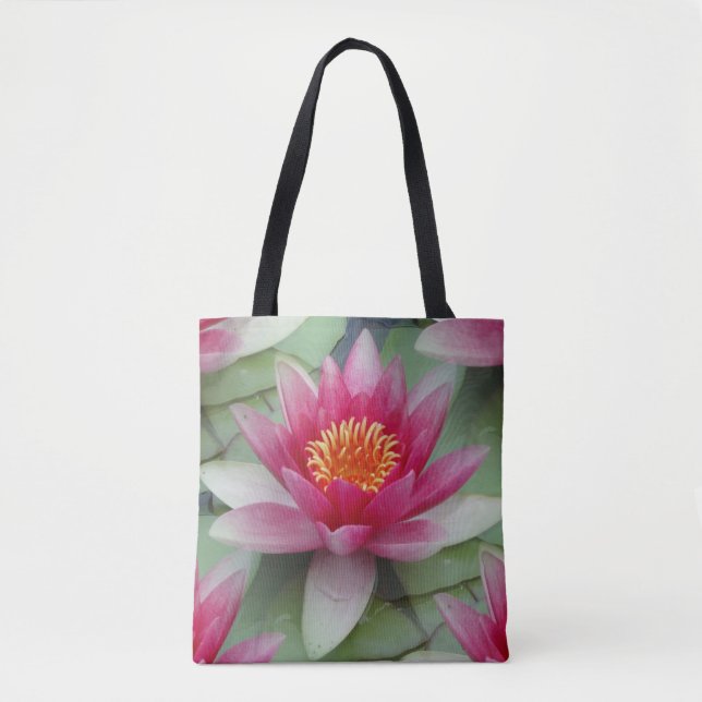 Bolsa Tote Lily de Água do Lotus Rosa (Frente)