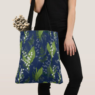 Bolsa Tote Lily do fundo azul-escuro do Vale