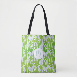 Bolsa Tote Lily do padrão Floral do Vale