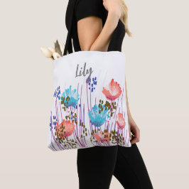 Bolsa Tote Lily Floral Monograma