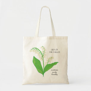 Bolsa Tote Lily of the Valley May Birth Month Flower Bag