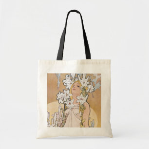 Bolsa Tote Lily (Quatro Flores), Alphonse Mucha