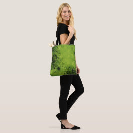 Bolsa Tote Lima Verde Grunge com Acentos Pretos