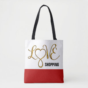 Bolsa Tote Limantato Infinito do Coração - Ouro AMOR